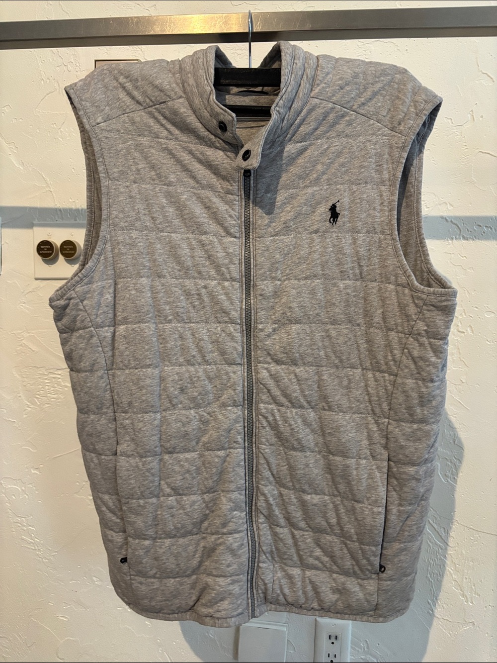 Polo by Ralph Lauren Light Gray Quilted Sleeveless Vest
